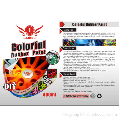 I-Like Excellent Resistance to Acids Rubber Paint for Car Rim